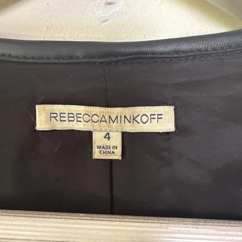Rebecca Minkoff Ansel Tweed Leather Moto Jacket Size 4